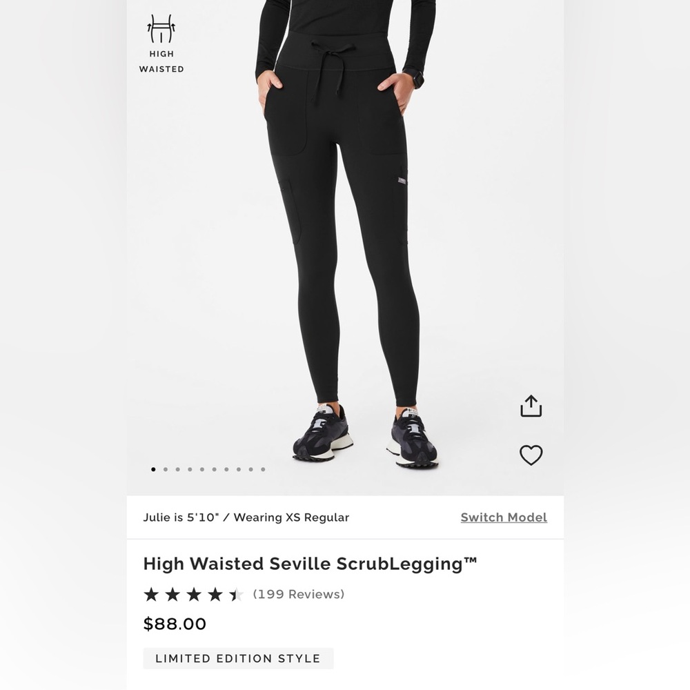 Figs High Waisted Seville Scrub Legging